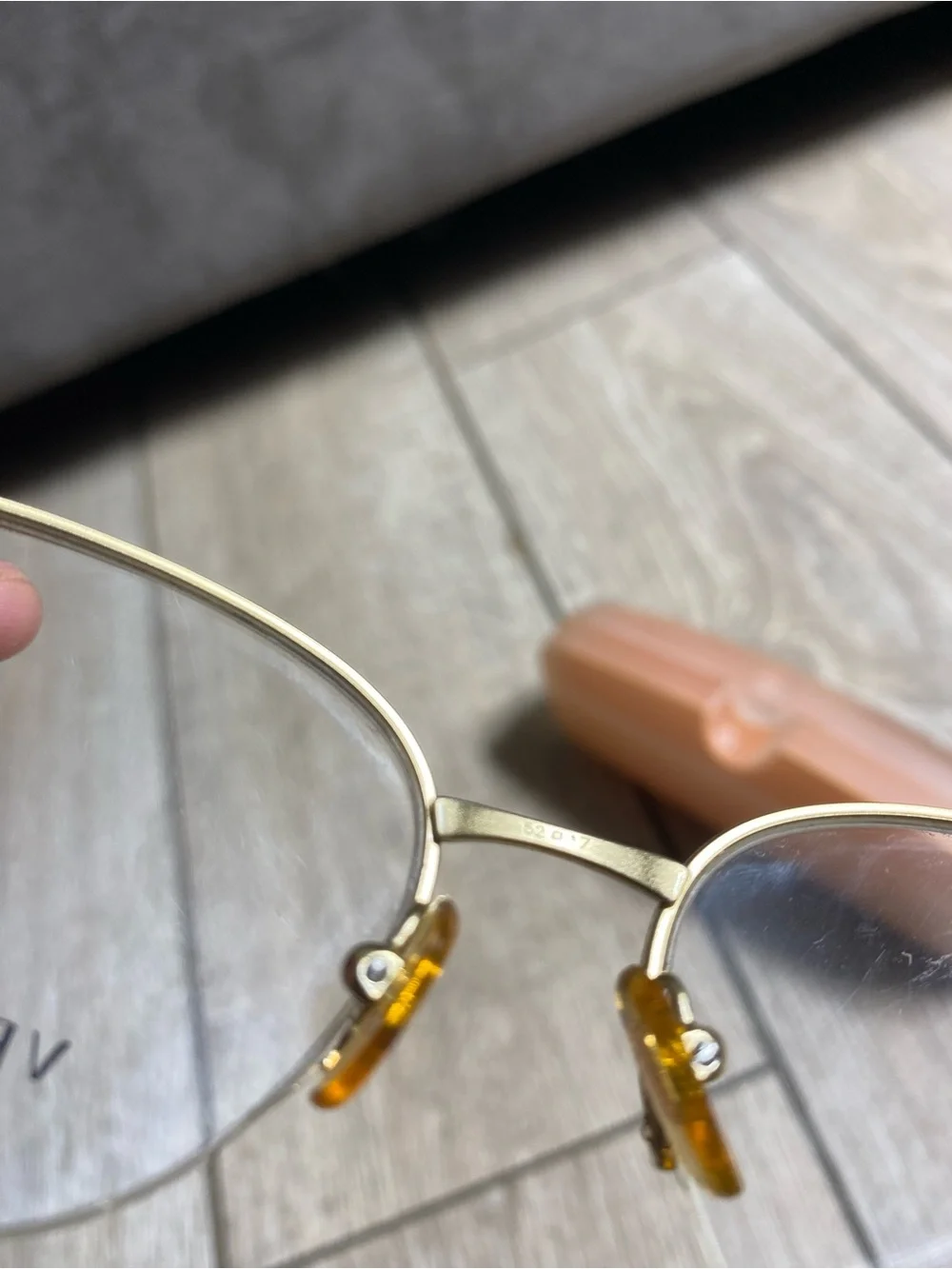 Versace VE1247 Black and Gold Cat Eye Semi-Rimless Eyeglasses Frame 52-17
